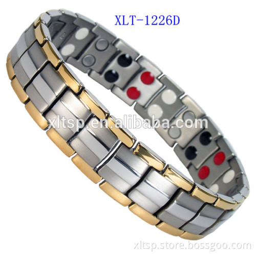 Doule row Titanium Germanium Magnetic Bracelet for men